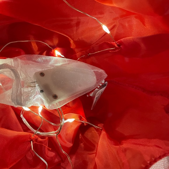 Minnie Mouse light up dress 12 mo red white matching headband! Worn once Disney - Picture 6 of 9